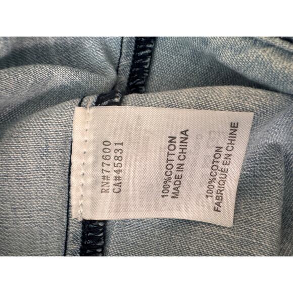 NWT Sandrine Rose X FREE PEOPLE Women's Western Denim Button Down Shirt Size M - Picture 6 of 6